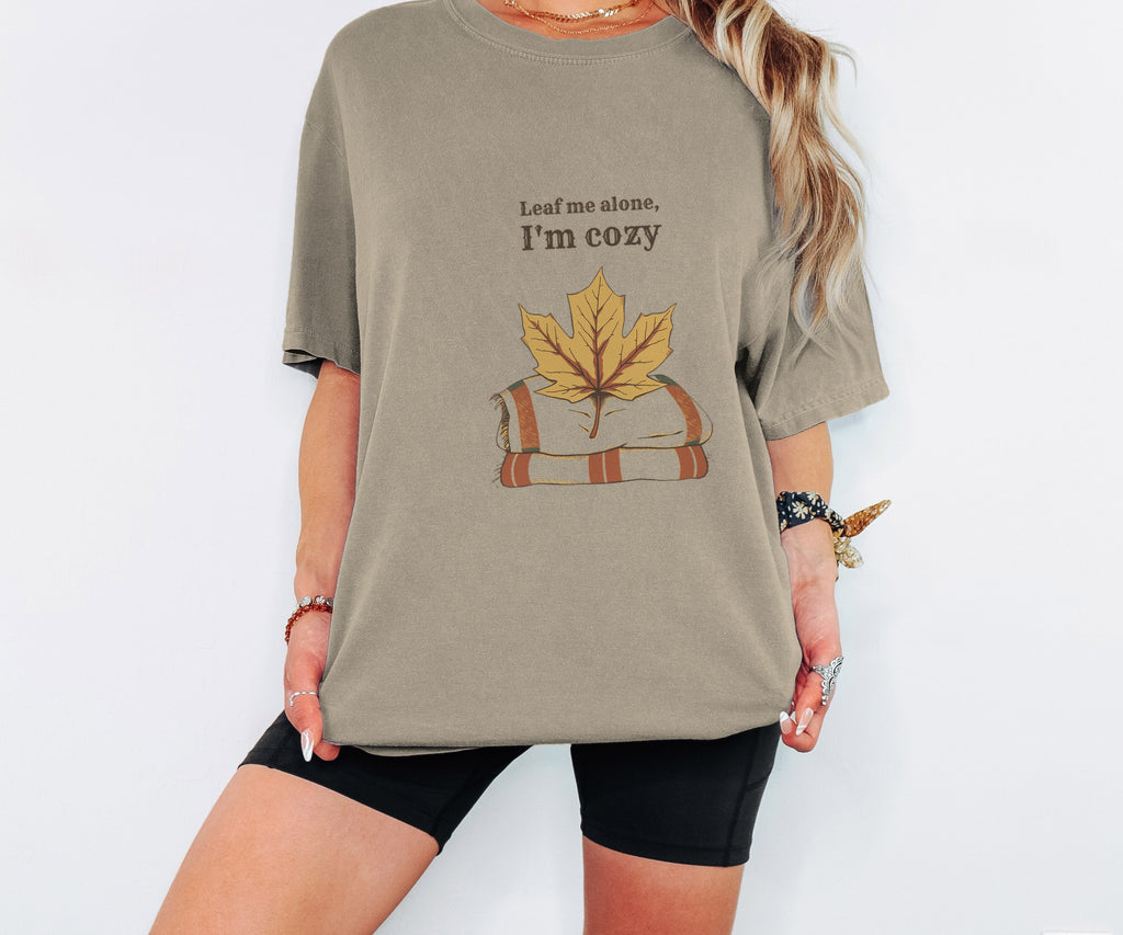 Fall Lover Shirt - Leaf Me Alone I'm Cozy Tee - photo 6