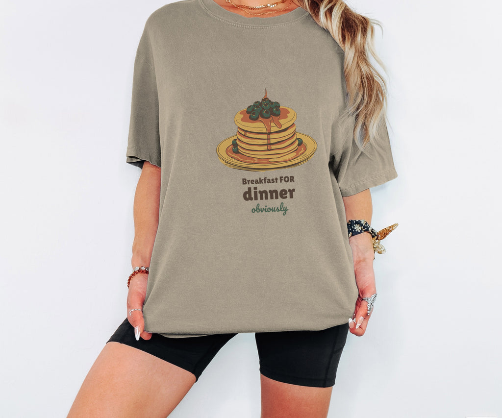 Foodie Gift Shirt - Breakfast for Dinner Obviously Tee - photo 6