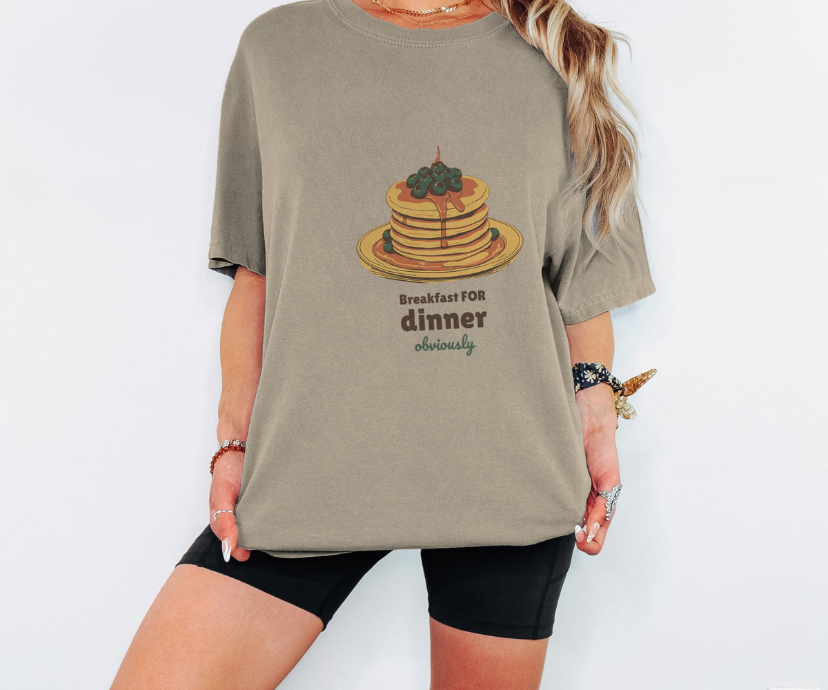 Foodie Gift Shirt - Breakfast for Dinner Obviously Tee - photo 6