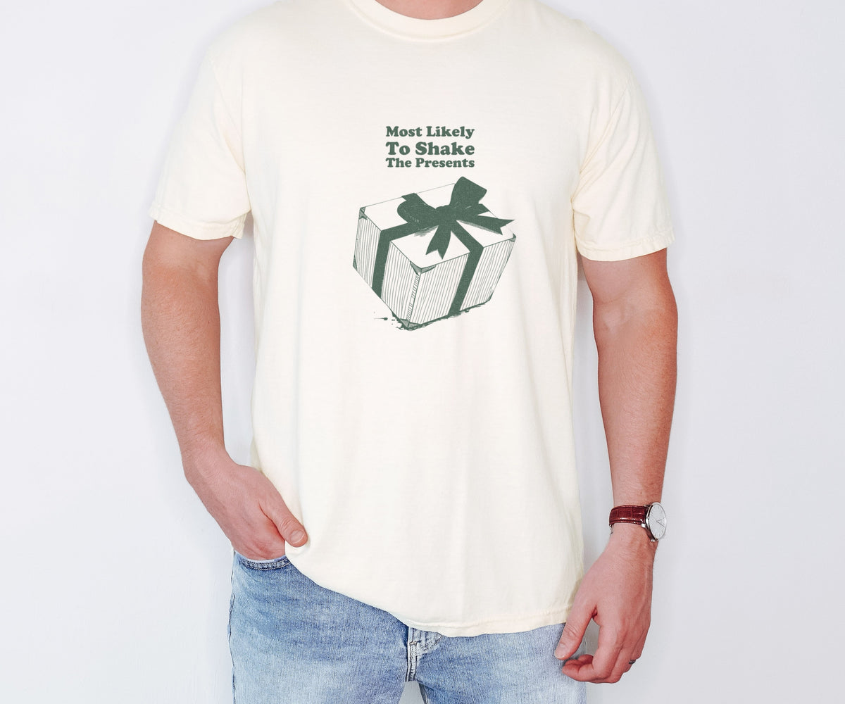 Family Christmas Shirt - Most Likely to Shake the Presents Tee - photo 1