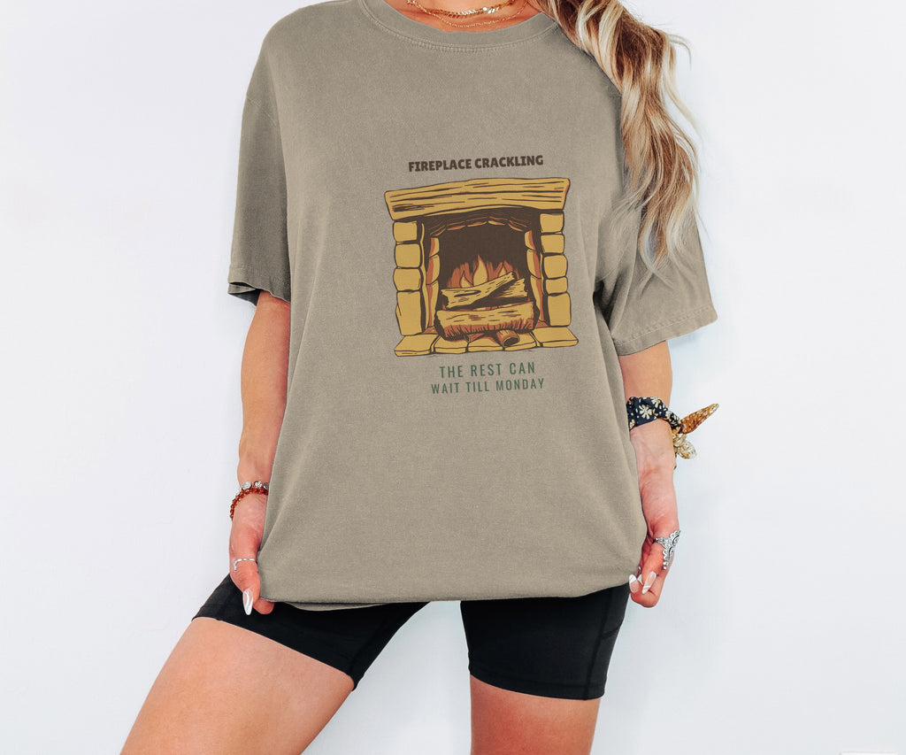 Homebody Shirt - Fireplace Crackling the Rest Can Wait Till Monday - photo 6