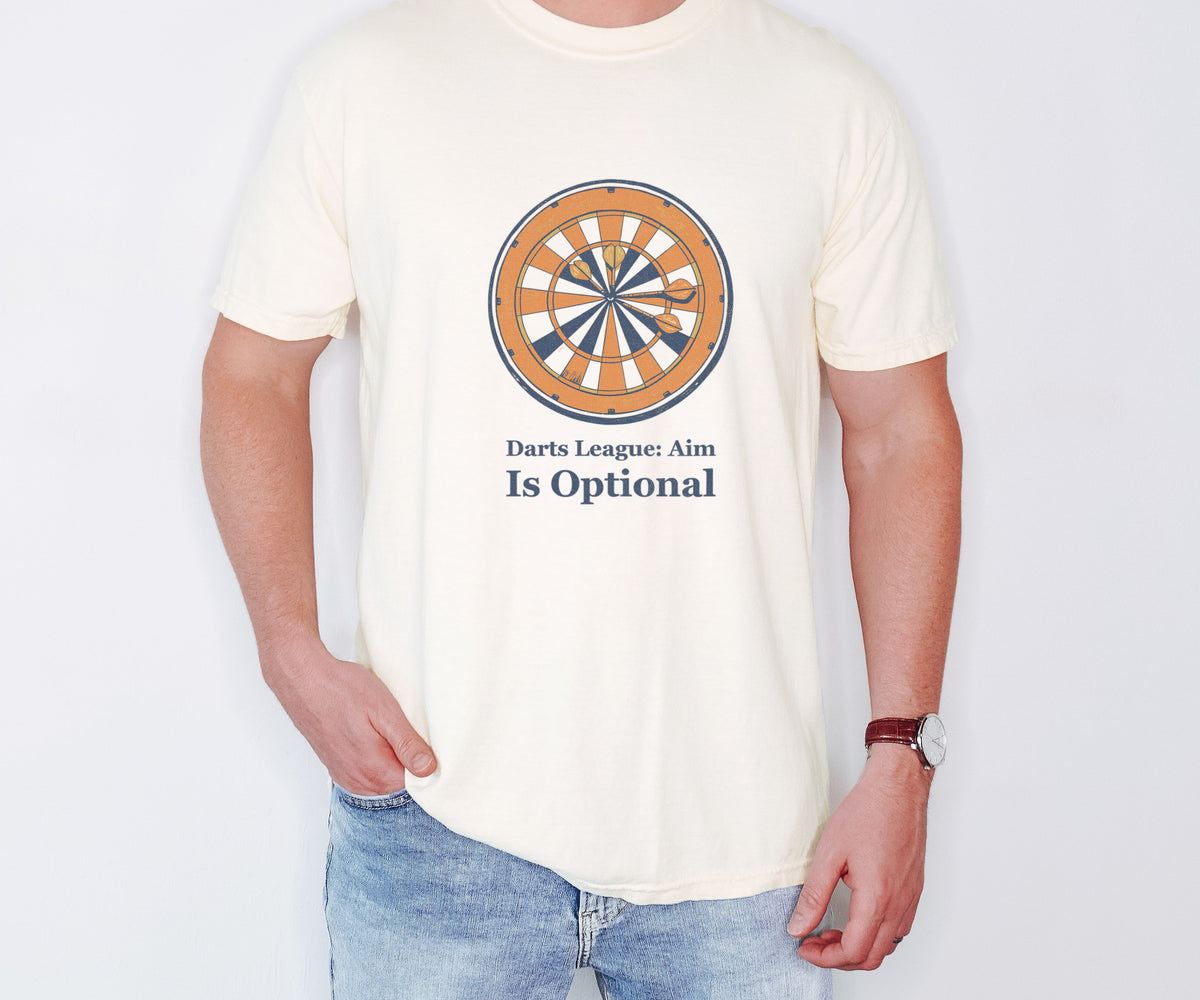 Darts Player Gift Shirt - Darts League: Aim is Optional Tee - photo 1