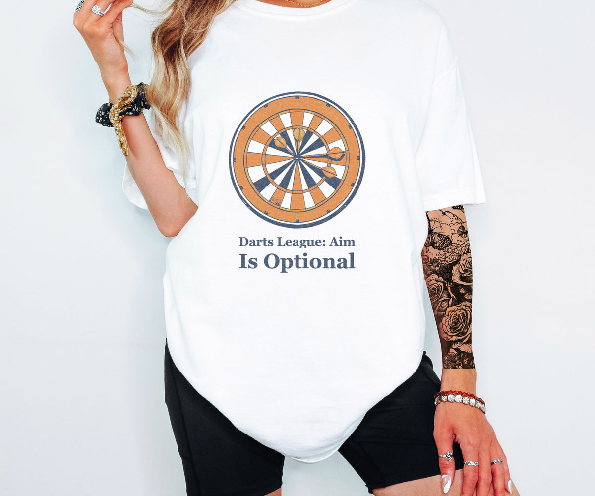 Darts Player Gift Shirt - Darts League: Aim is Optional Tee - photo 6