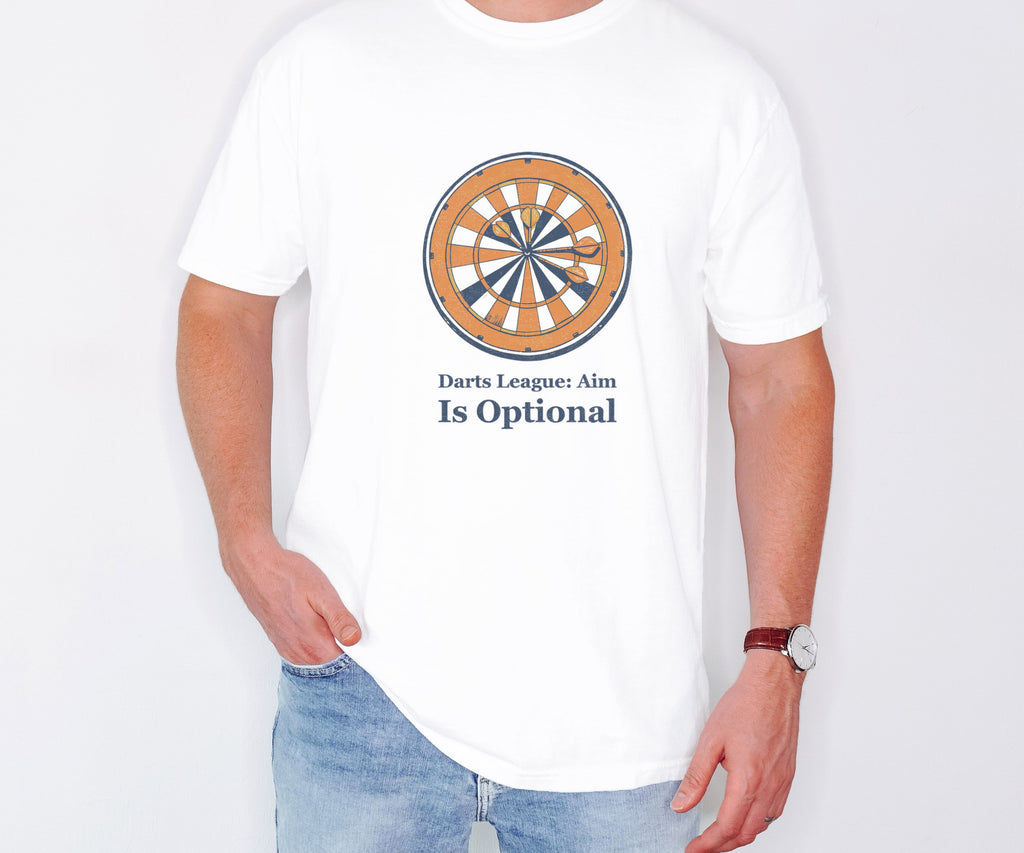 Darts Player Gift Shirt - Darts League: Aim is Optional Tee - photo 2