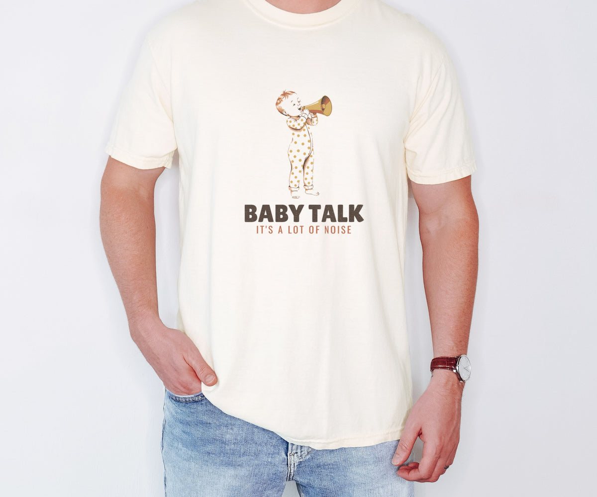 New Grandparent Gift Shirt - Baby Talk It's a Lot of Noise Tee - photo 1