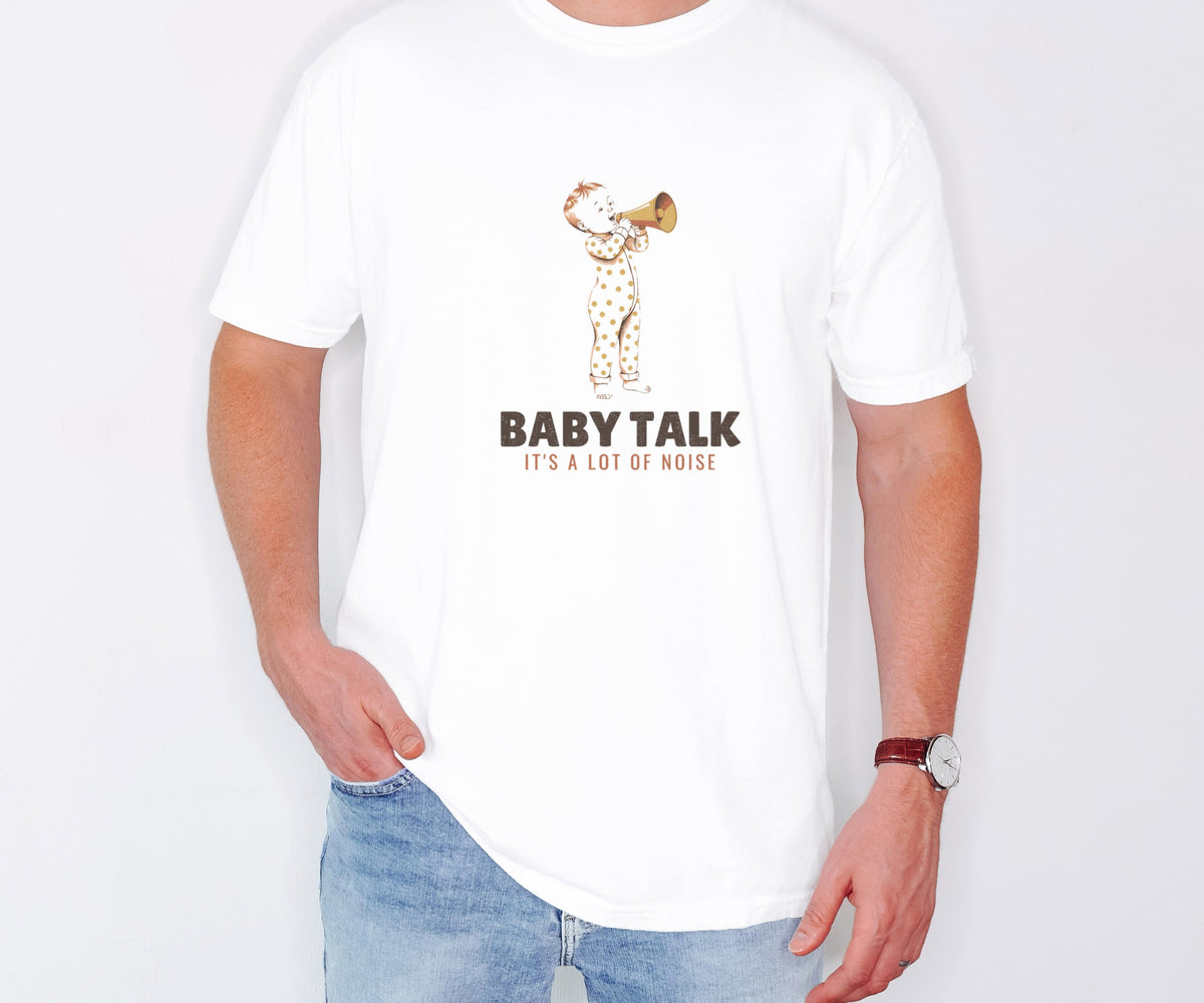 New Grandparent Gift Shirt - Baby Talk It's a Lot of Noise Tee - photo 2