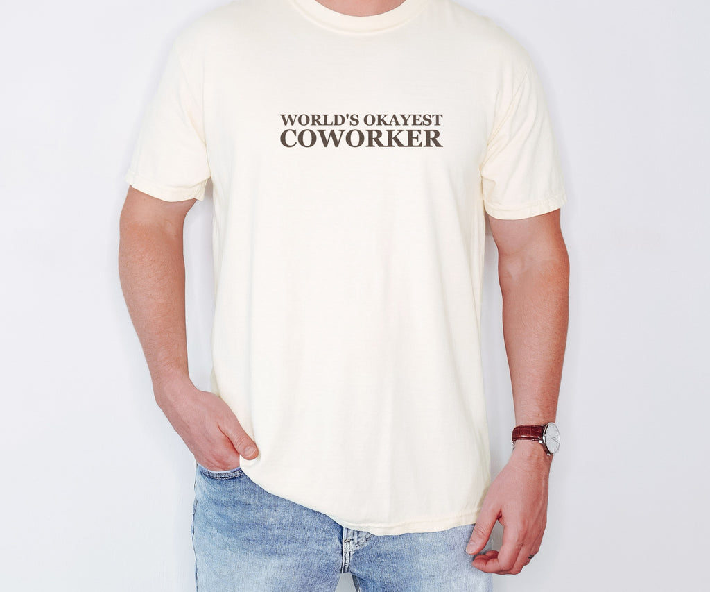 Coworker Gift Shirt - World's Okayest Coworker Tee - photo 1
