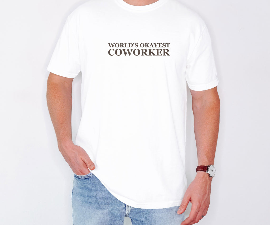 Coworker Gift Shirt - World's Okayest Coworker Tee - photo 2