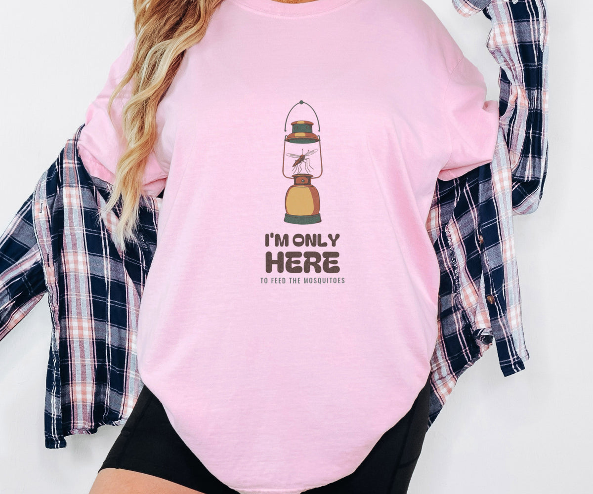 Funny Camping Shirt - I'm Only Here to Feed the Mosquitoes Tee - photo 5