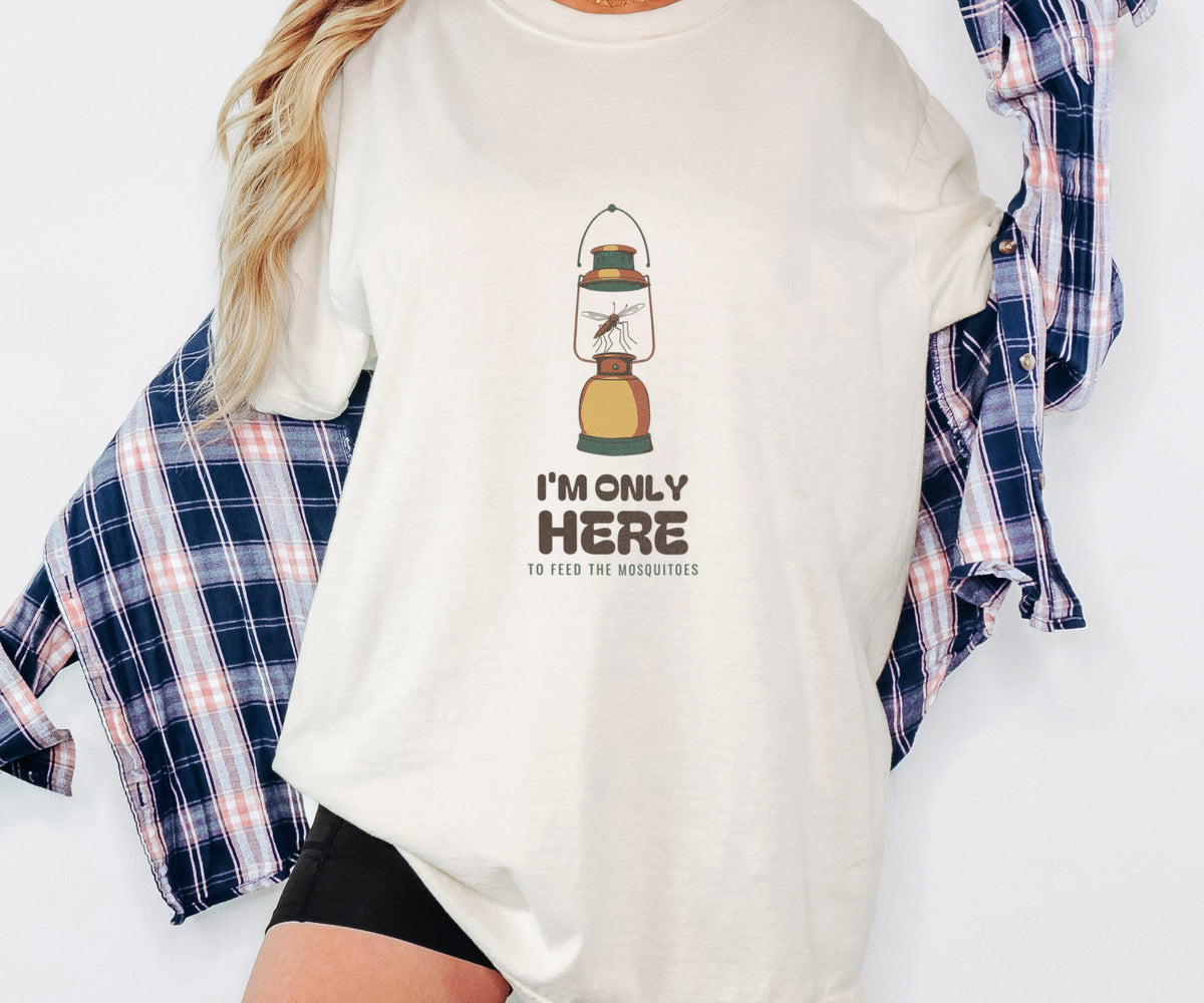 Funny Camping Shirt - I'm Only Here to Feed the Mosquitoes Tee - photo 6
