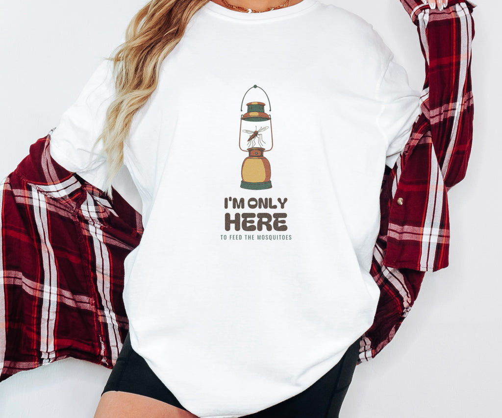 Funny Camping Shirt - I'm Only Here to Feed the Mosquitoes Tee - photo 2