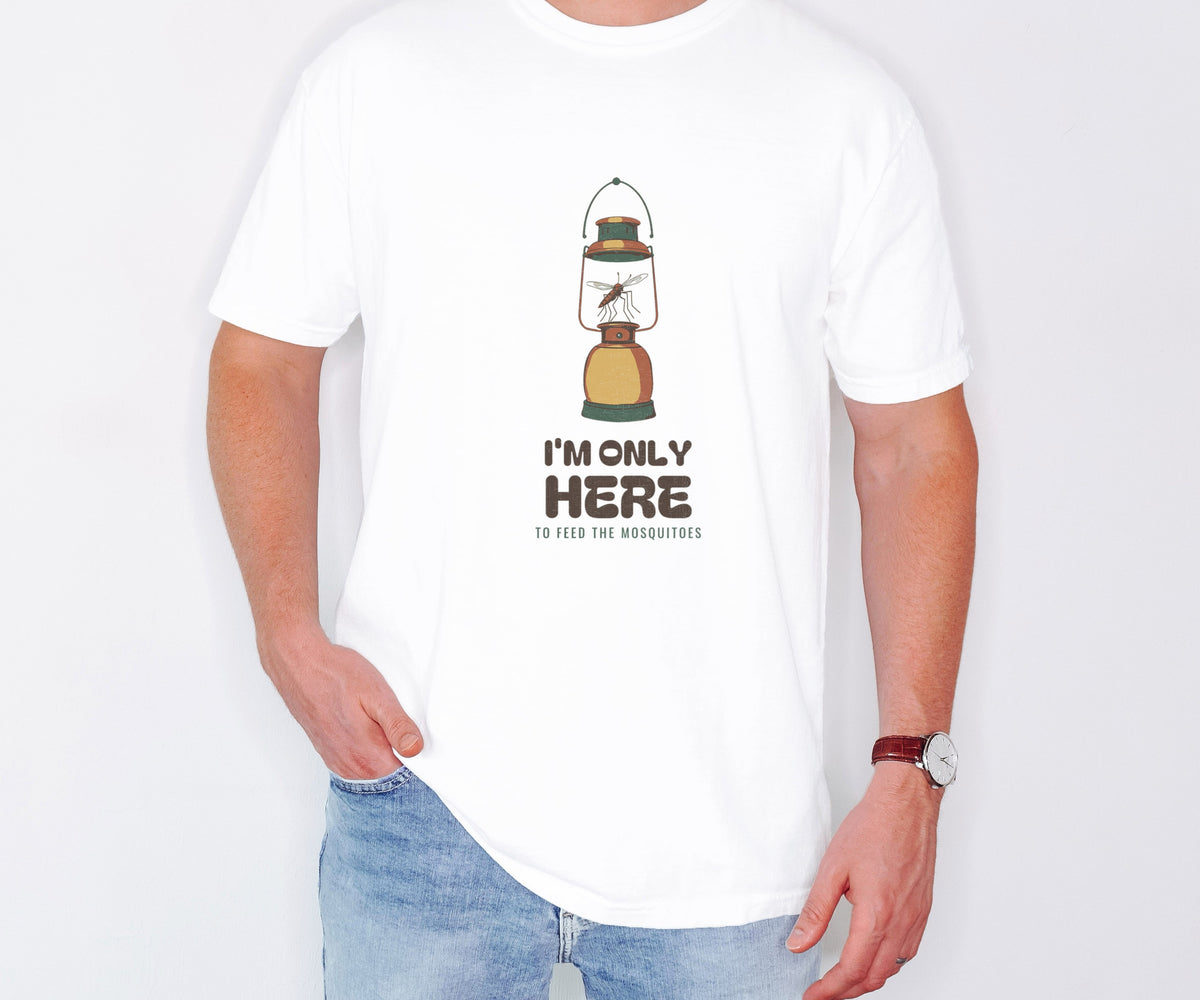 Funny Camping Shirt - I'm Only Here to Feed the Mosquitoes Tee - photo 1