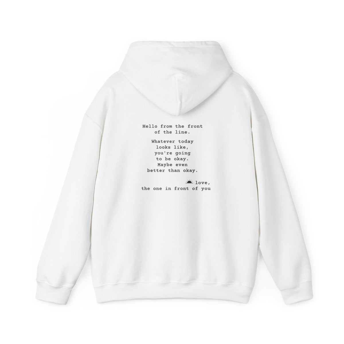 Kindness Back Print Hoodie - You're Going to Be Okay - back, White